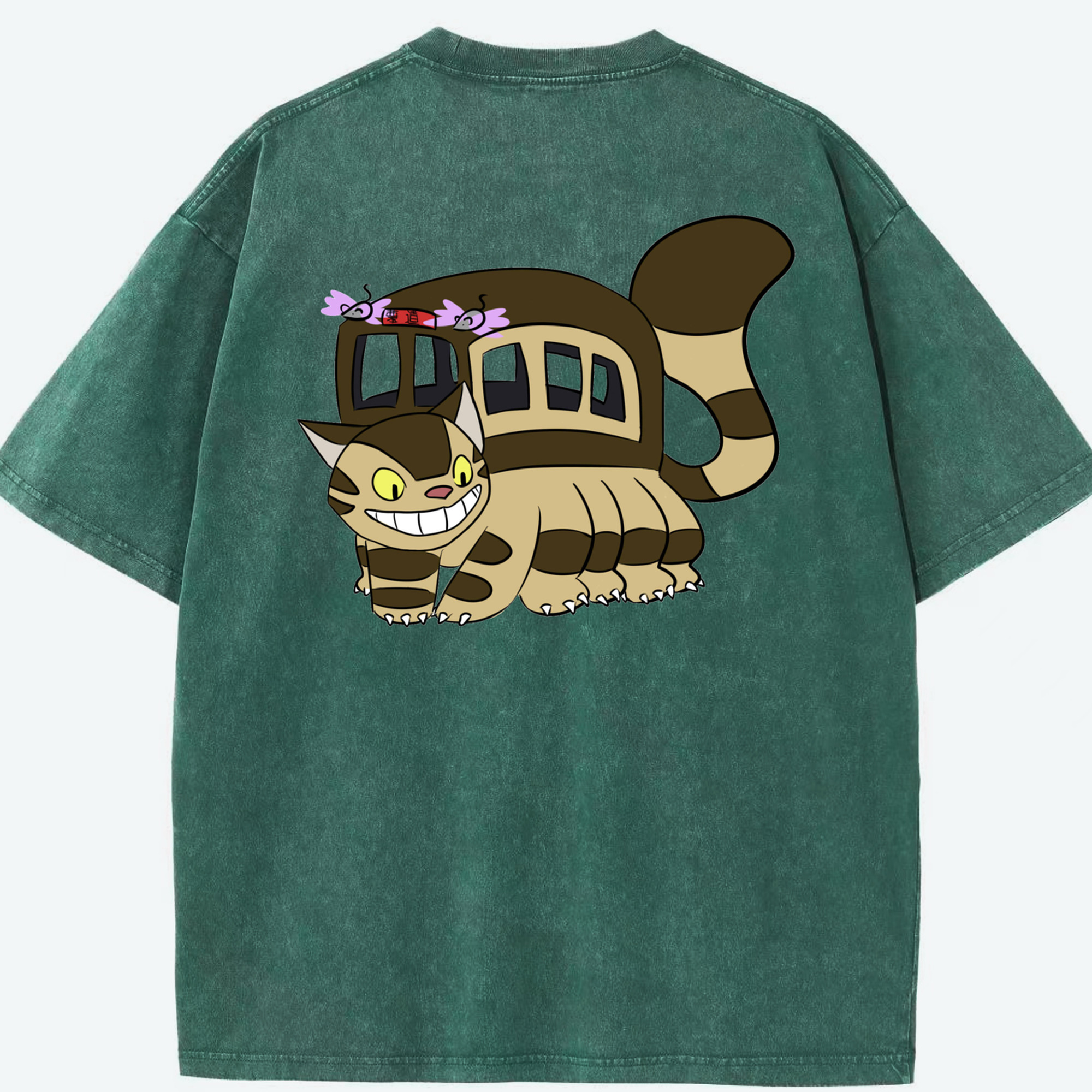 （画像用） となりのトトロ 草壁メイ 草壁サツキ My Neighbor Totoro Satsuki Kusakabe Mei Kusakabe 綿100% ヴィンテージ風 半袖Tシャツ（背面プリント）